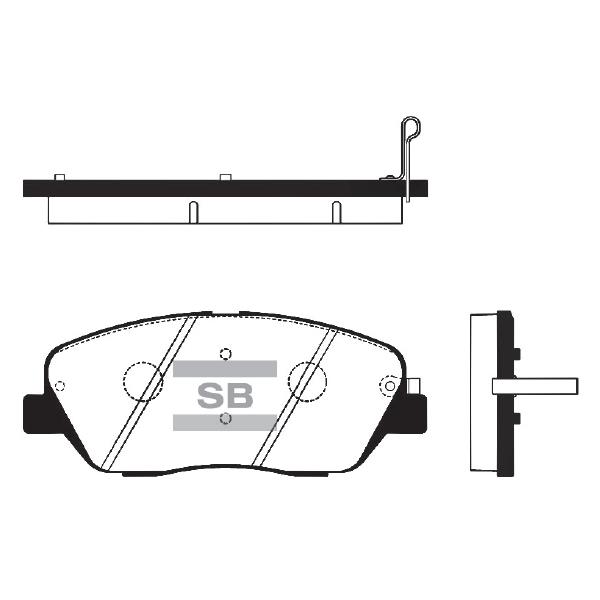 Sangsin SP1248 Front disc brake pads, set SP1248