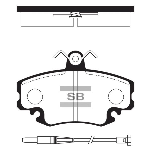 Sangsin SP1243 Front disc brake pads, set SP1243