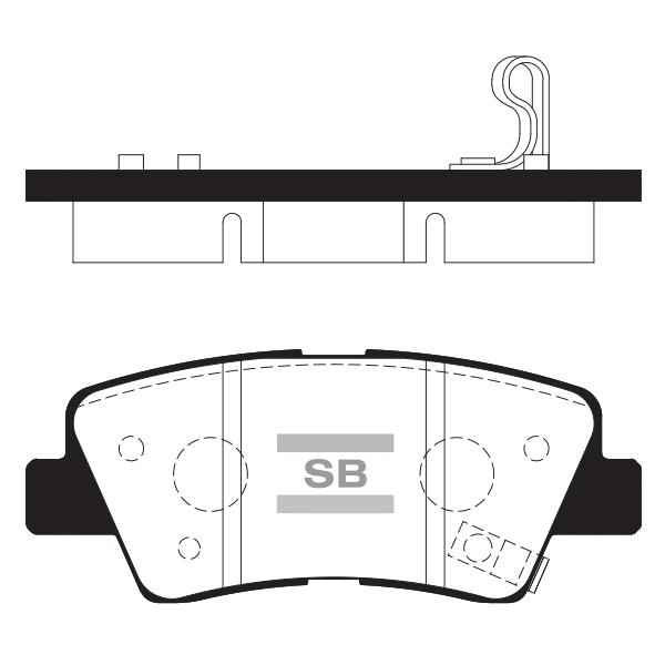 Sangsin SP1239 Rear disc brake pads, set SP1239