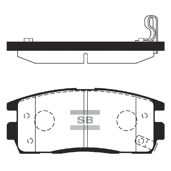 Sangsin SP1205 Rear disc brake pads, set SP1205