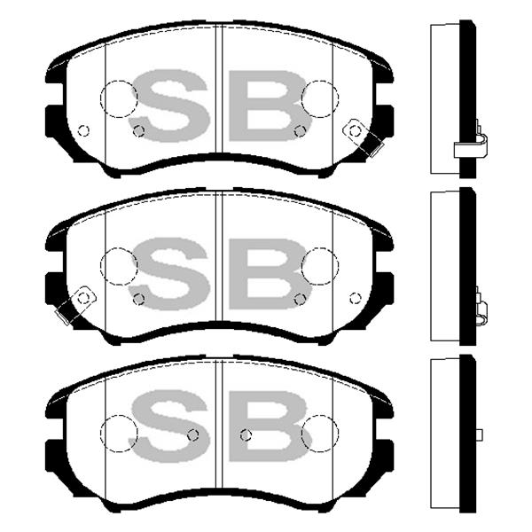 Sangsin SP1202 Front disc brake pads, set SP1202