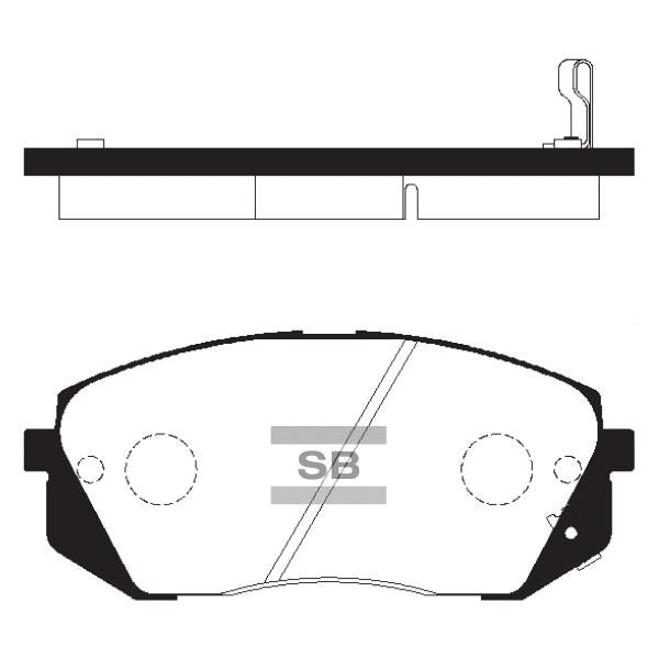 Sangsin Front disc brake pads, set – price [object Object] PLN