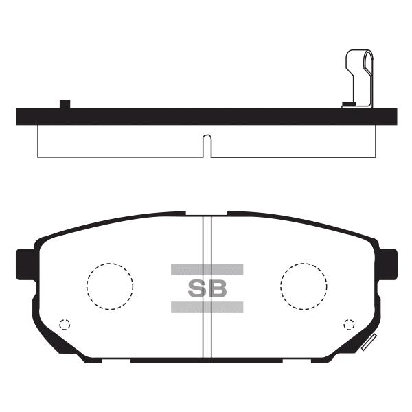 Sangsin SP1154 Rear disc brake pads, set SP1154
