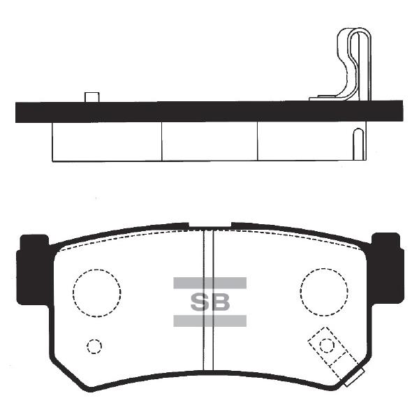 Sangsin SP1151 Rear disc brake pads, set SP1151