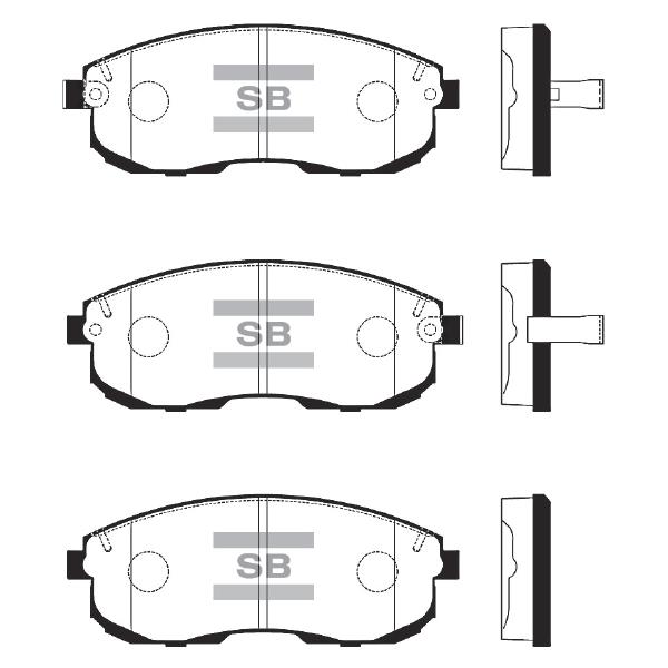 Sangsin SP1107-F Front disc brake pads, set SP1107F
