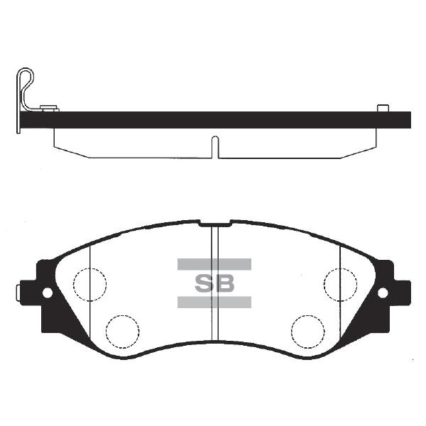 Sangsin SP1102 Front disc brake pads, set SP1102