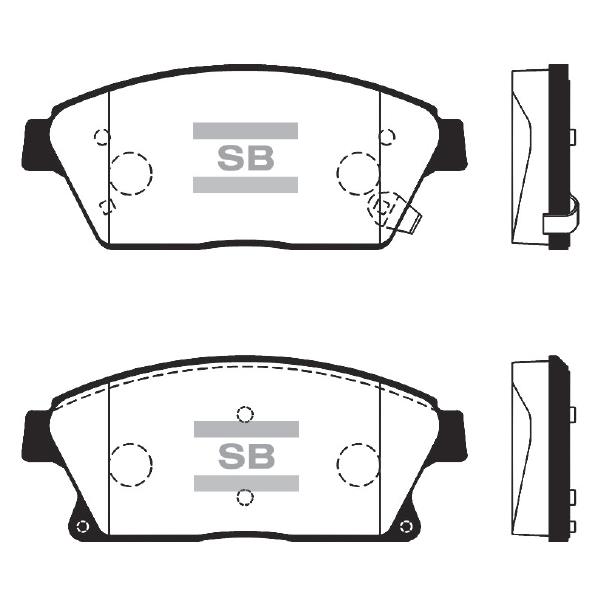 Sangsin SP1480 Front disc brake pads, set SP1480