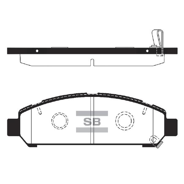 Sangsin SP1454 Front disc brake pads, set SP1454