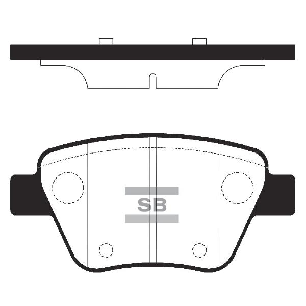 Sangsin SP2314 Rear disc brake pads, set SP2314