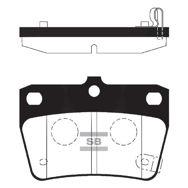Sangsin SP1457 Rear disc brake pads, set SP1457