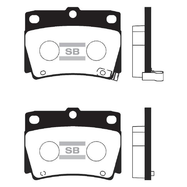 Sangsin SP1522 Rear disc brake pads, set SP1522