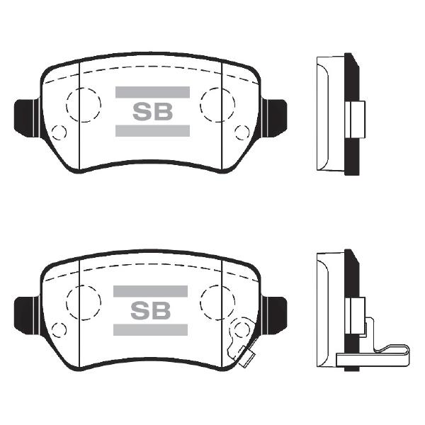 Sangsin SP1536 Rear disc brake pads, set SP1536
