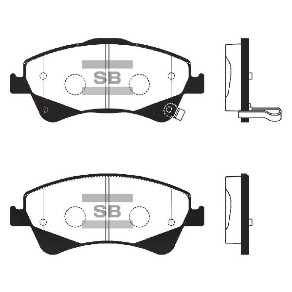 Sangsin SP1580 Front disc brake pads, set SP1580