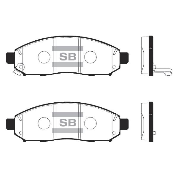 Sangsin SP1460 Front disc brake pads, set SP1460