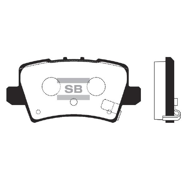 Sangsin SP1570 Rear brake pad set SP1570 SP1570 Sangsin Rear brake pad set
