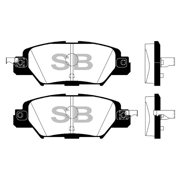 Sangsin SP1860 Rear disc brake pads, set SP1860