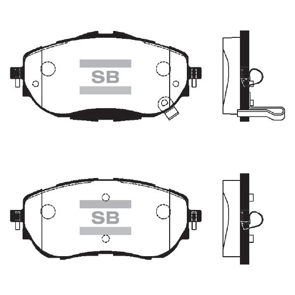 Sangsin SP1700 Front disc brake pads, set SP1700