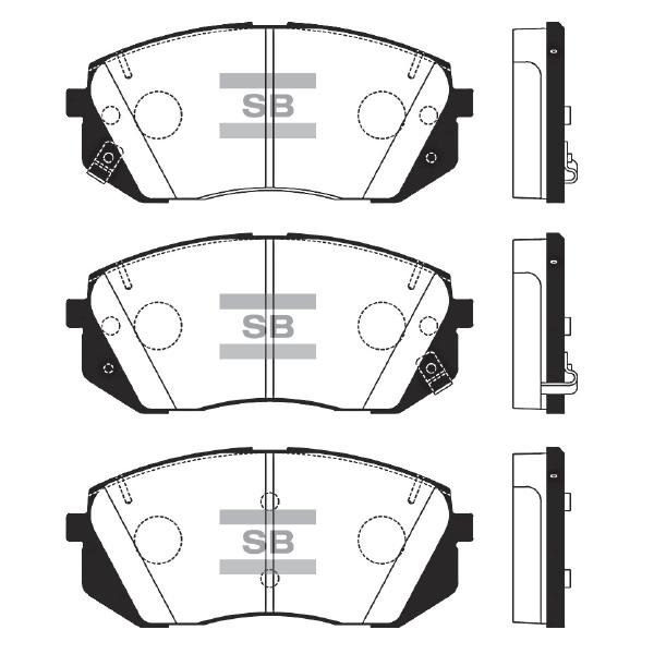 Sangsin SP1849 Front disc brake pads, set SP1849