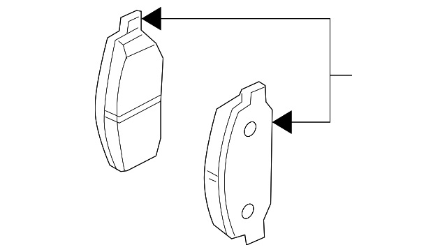 Nissan D4060-4CU2A Brake pad set D40604CU2A D40604CU2A Nissan Brake pad set