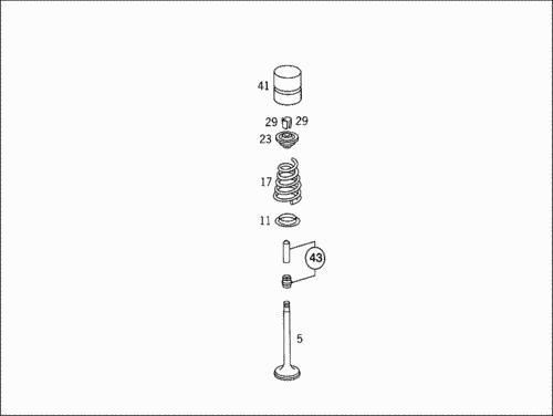 Mercedes A 611 053 00 25 Retainer-valve spring A6110530025