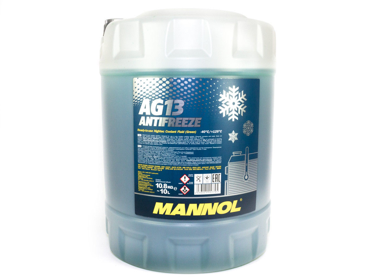 Mannol 4036021157795 Coolant HIGHTEC ANTIFREEZE AG13, green, -40°C, 10 L 4036021157795
