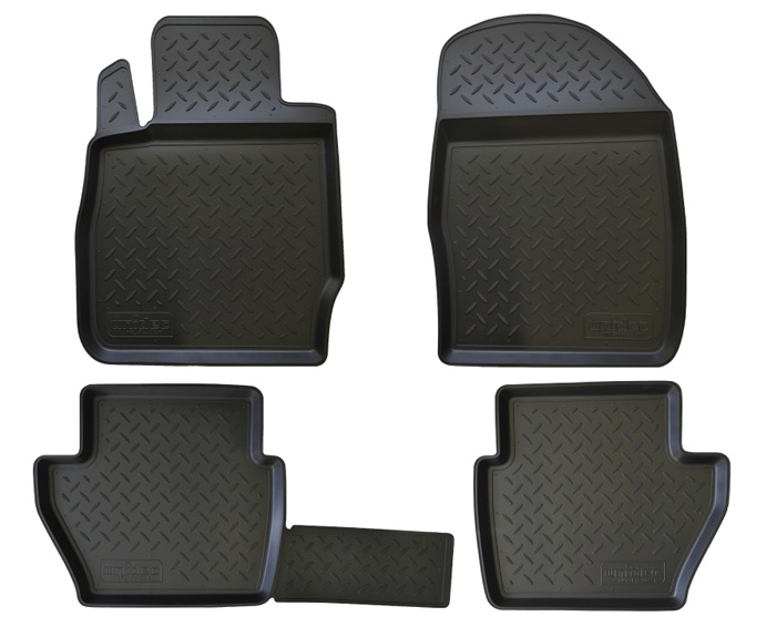 NorPlast NPL-PO-22-61 Interior mats NorPlast rubber black for Ford Fiesta (2008-2017), 4 pc. NPLPO2261