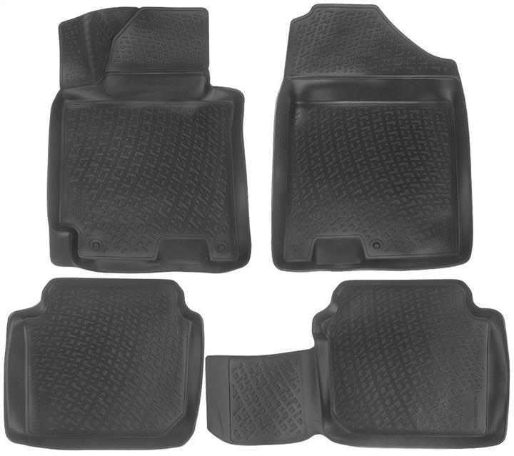 L.LOCKER 204030301 Interior mats L.LOCKER rubber black for Hyundai Elantra (2010-), 4 pc. 204030301
