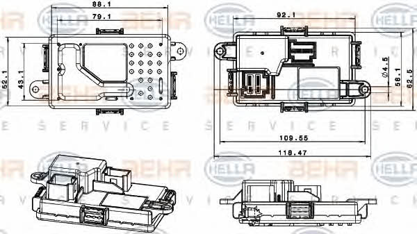 Behr-Hella 5HL 351 321-651 Heater control unit 5HL351321651