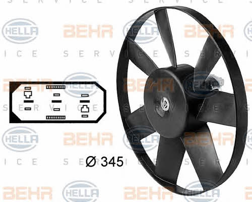 Hub, engine cooling fan wheel Behr-Hella 8EW 009 144-451