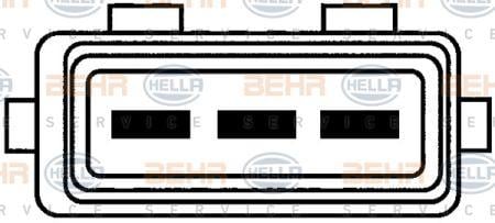 Behr-Hella 8EW 009 144-461 Hub, engine cooling fan wheel 8EW009144461