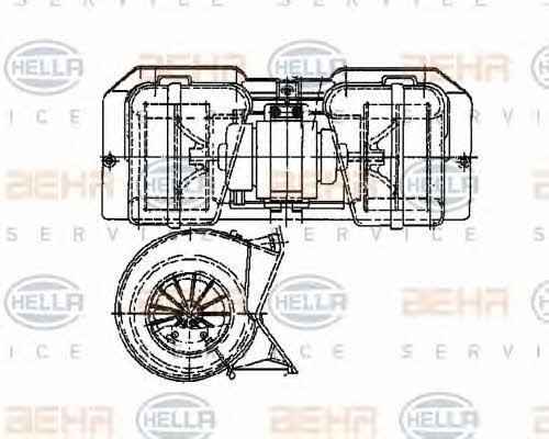 Behr-Hella 8EW 009 158-001 Fan assy - heater motor 8EW009158001