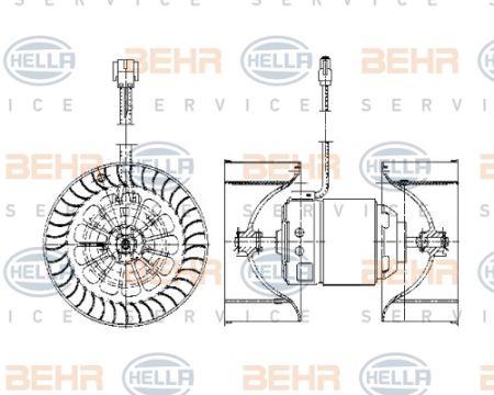 Behr-Hella 8EW 009 158-051 Fan assy - heater motor 8EW009158051
