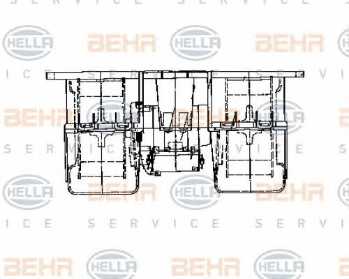 Behr-Hella 8EW 009 158-071 Fan assy - heater motor 8EW009158071