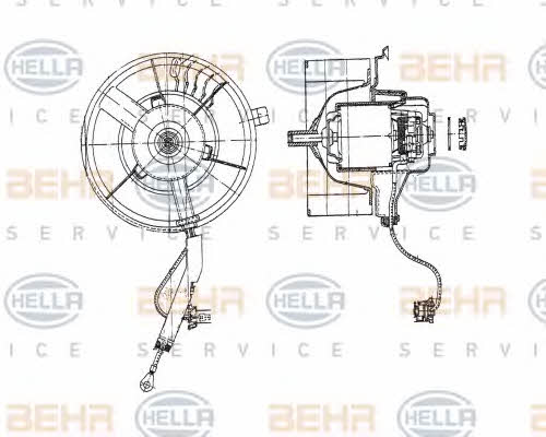 Behr-Hella 8EW 009 158-111 Fan assy - heater motor 8EW009158111