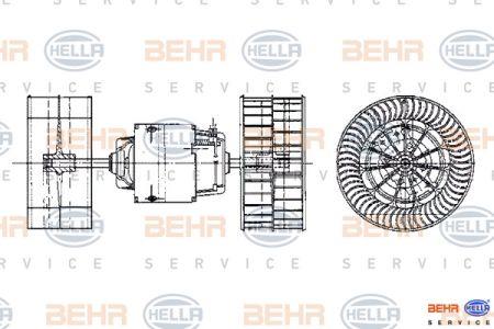 Behr-Hella 8EW 009 159-091 Fan assy - heater motor 8EW009159091