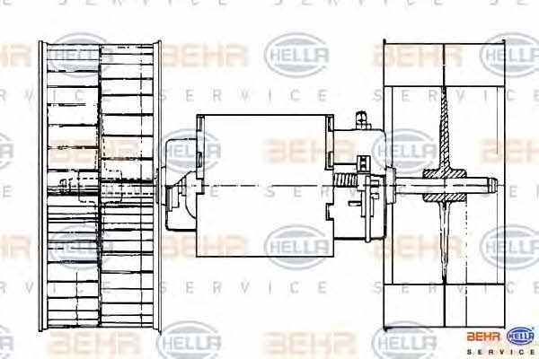 Behr-Hella 8EW 009 159-101 Fan assy - heater motor 8EW009159101