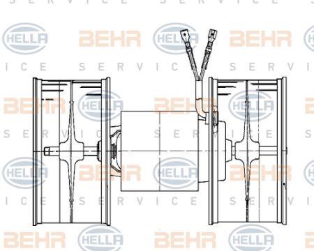 Fan assy - heater motor Behr-Hella 8EW 009 159-111