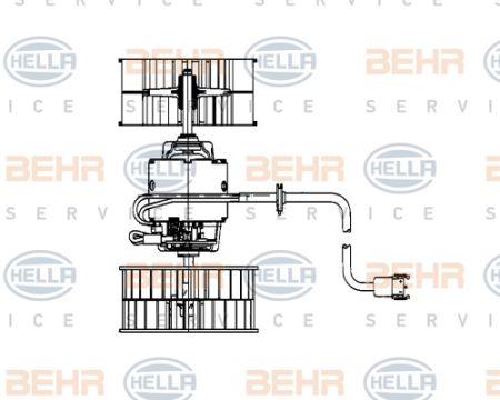 Behr-Hella 8EW 009 159-181 Fan assy - heater motor 8EW009159181