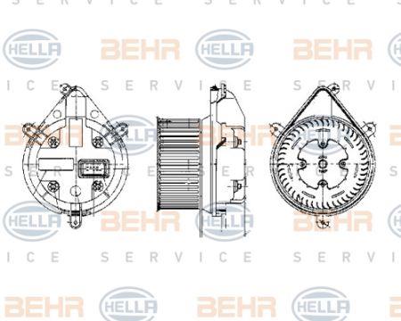 Behr-Hella 8EW 009 159-191 Fan assy - heater motor 8EW009159191