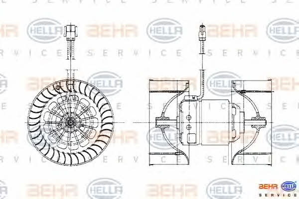 Behr-Hella 8EW 009 159-201 Fan assy - heater motor 8EW009159201