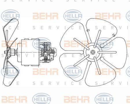 Behr-Hella 8EW 009 160-291 Fan assy - heater motor 8EW009160291