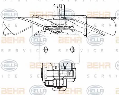 Behr-Hella 8EW 009 160-341 Fan assy - heater motor 8EW009160341