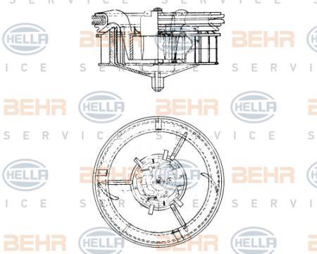 Behr-Hella 8EW 009 160-421 Fan assy - heater motor 8EW009160421