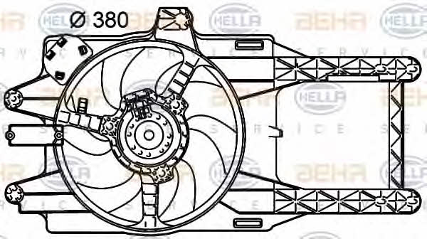 Behr-Hella 8EW 351 039-501 Hub, engine cooling fan wheel 8EW351039501