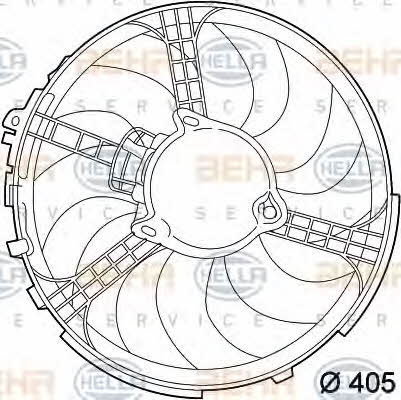 Behr-Hella 8EW 351 039-561 Hub, engine cooling fan wheel 8EW351039561