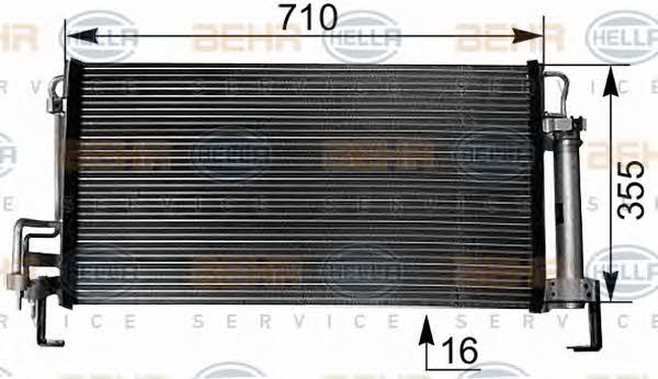 Air con condenser Hyundai Trajet: 8FC351038791 Behr-Hella AC Condenser