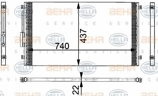 Behr-Hella 8FC 351 301-141 Cooler Module 8FC351301141