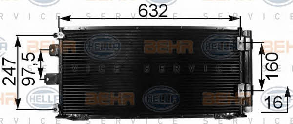 AC Condenser Behr-Hella 8FC 351 301-161