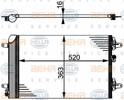 8FC351301524 Behr-Hella AC Condenser