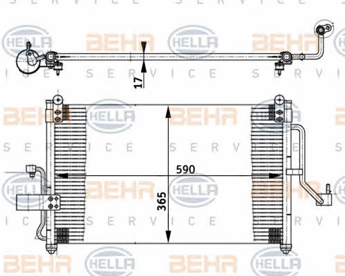Behr-Hella 8FC 351 302-021 Cooler Module 8FC351302021